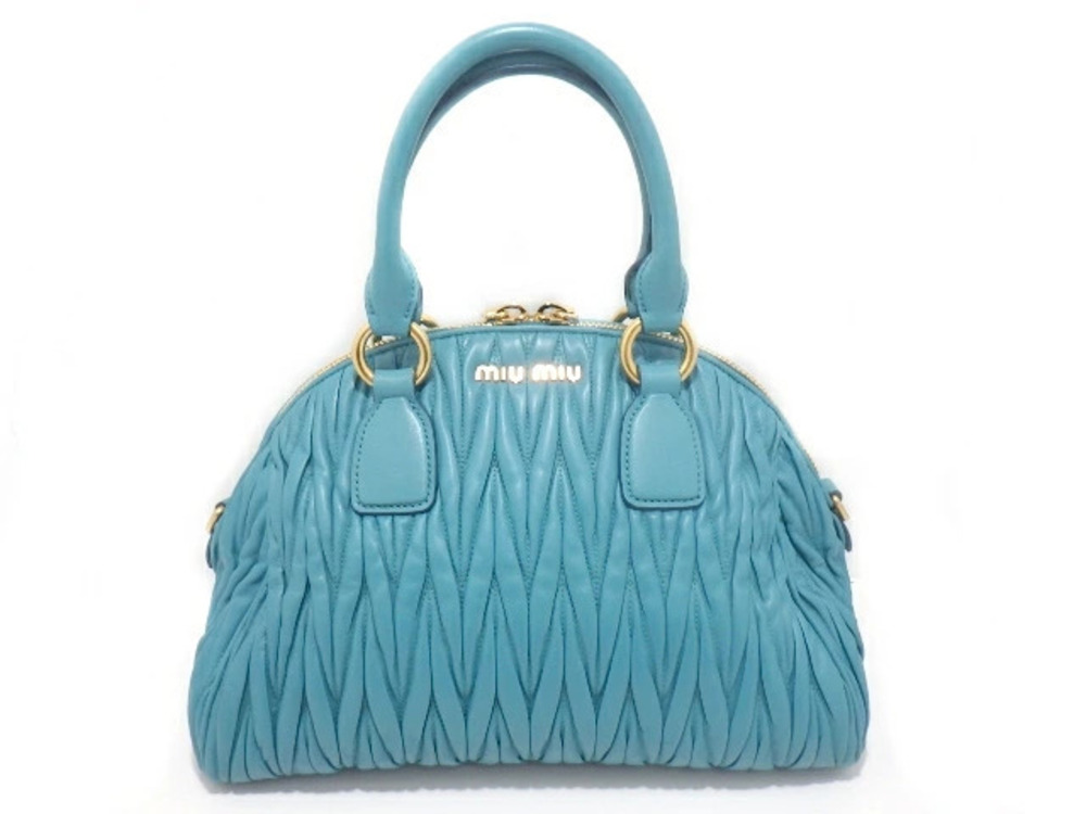 Miu Miu bag shoulder calfskin blue